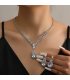 SET737 - Simple Diamond Necklace Set